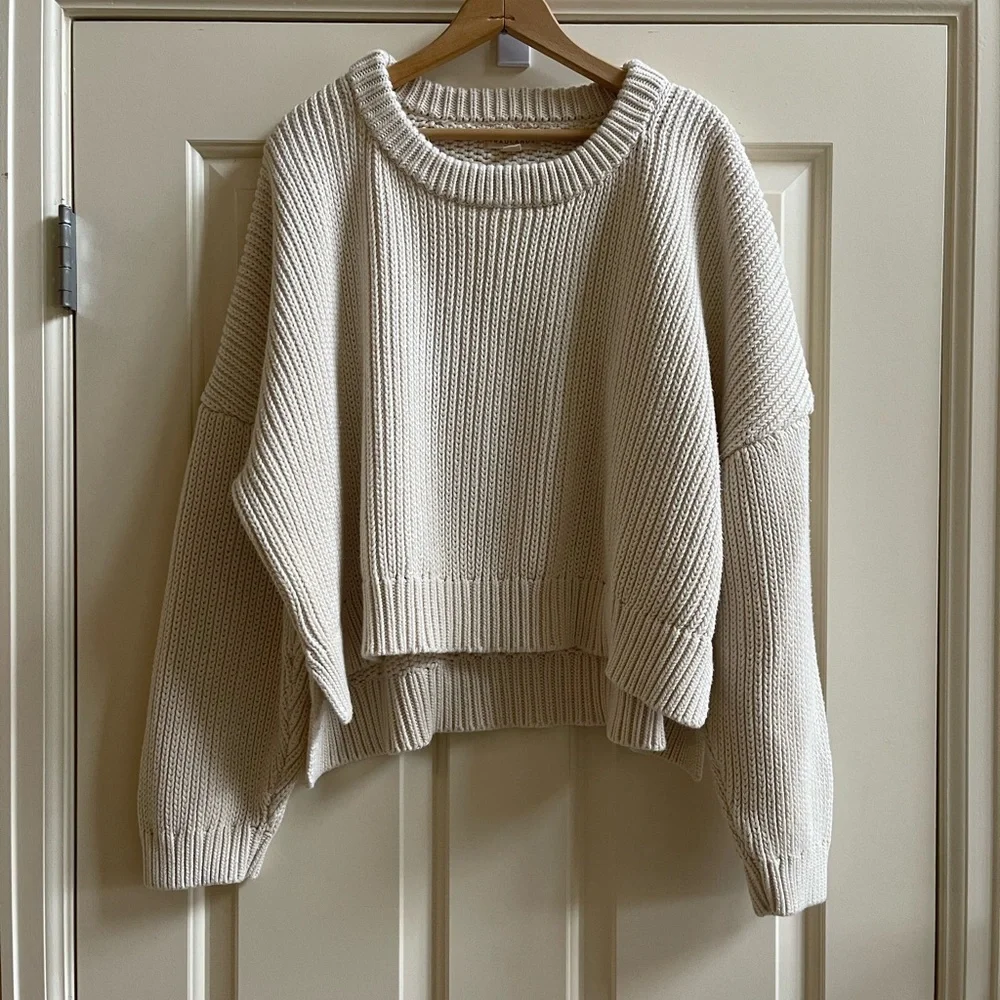 Tradlands Cottage Crewneck chunky oversized sweater_3